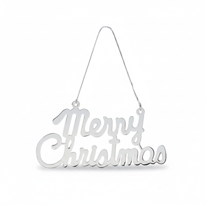 Ciondolo Decorativo Natalizio in Argento, Ornamento da Appendere all'Albero - Product Image 2