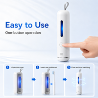 Boîte stérilisatrice UV pour brosse à dents, rechargeable par USB, portable, support de stérilisation pour brosse à dents électrique de voyage