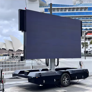 Lớn ngoài trời di động LED hiển thị bảng điều chỉnh quảng cáo Đăng Board trên Trailer với bánh xe cho bức tường Video màn hình - Product Image 2