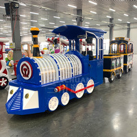 Train électrique sans rail miniature de luxe pour enfants, idéal pour les centres commerciaux et parcs d'attractions intérieurs