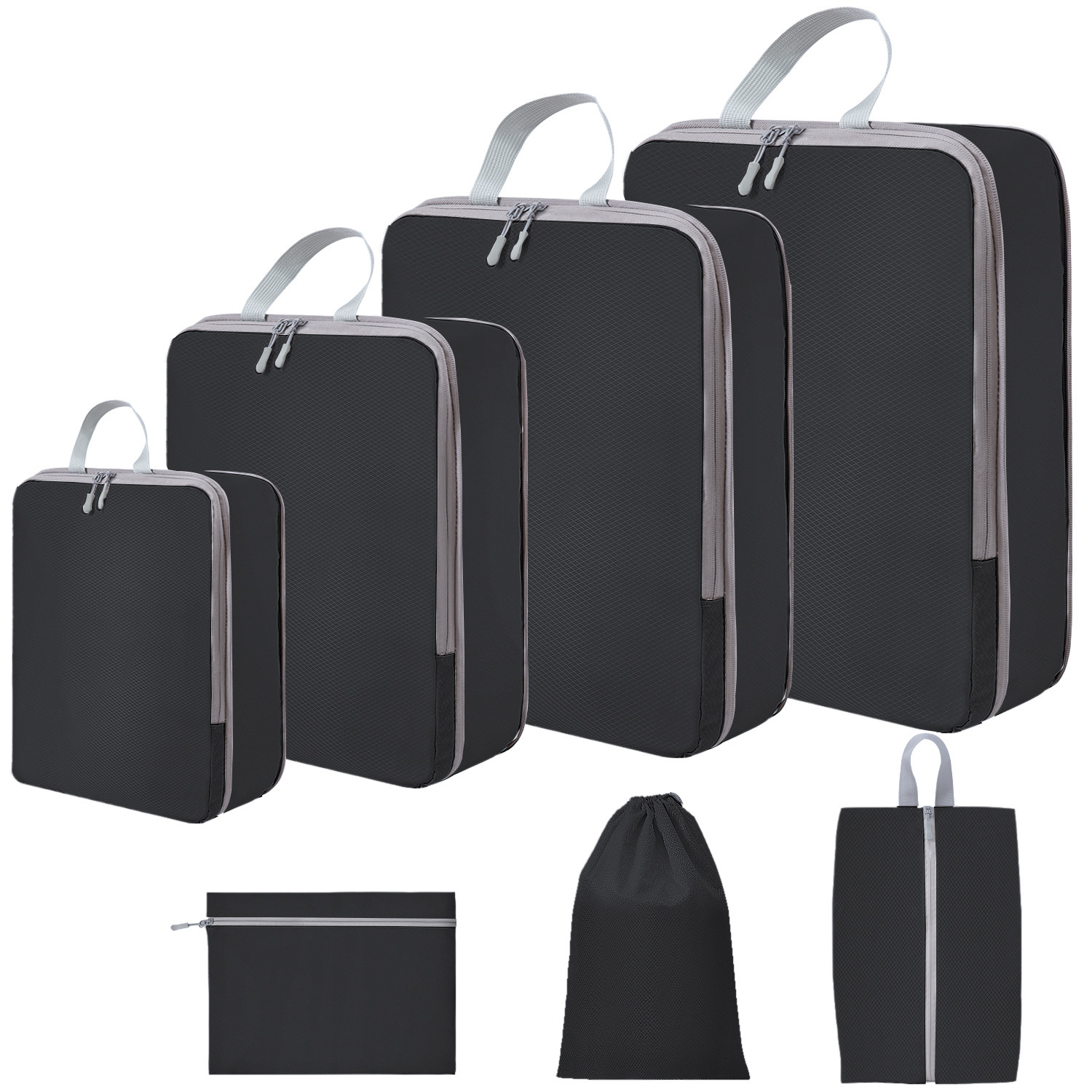 Conjunto negro de 7 piezas.