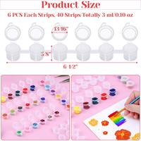 2/3/510/15ml 6/8 Streifen Transparente PP-Kunststoff-Farb boxen Acrylfarben-Spender box Großhandel Leere Farb boxen