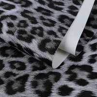 Tissu en PVC imprimé léopard style sauvage, simili cuir animalier pour sacs de mode, canapés et meubles