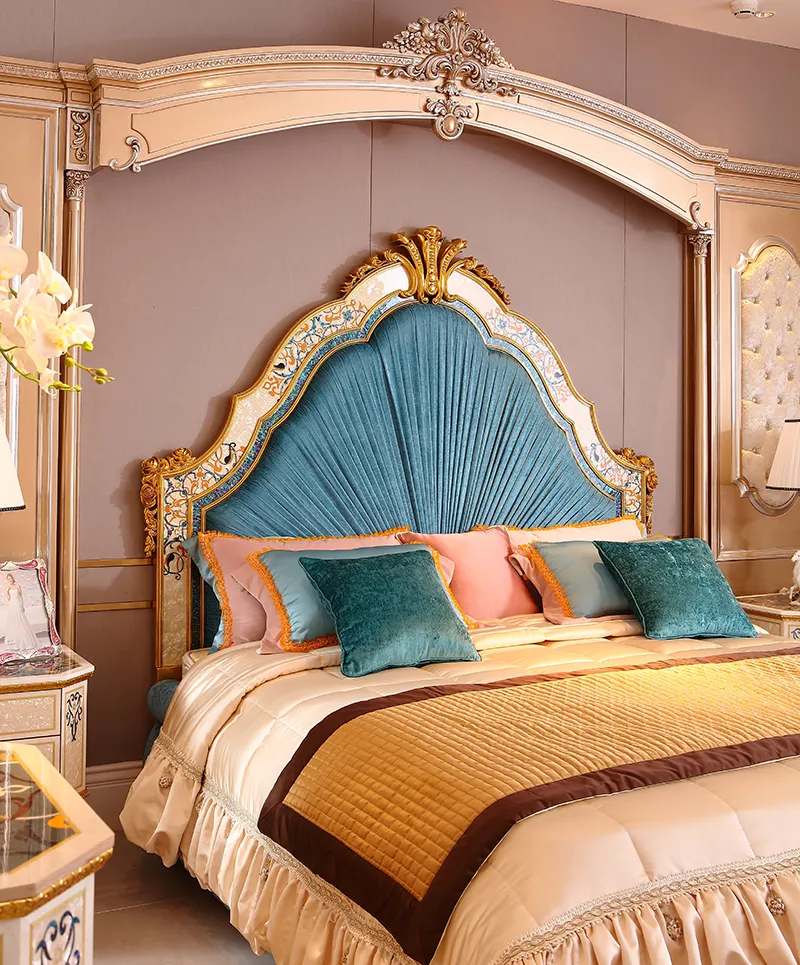 Britse Royal Noble Stijl Slaapkamer Sets, Luxe Franse Ontwerp Bed