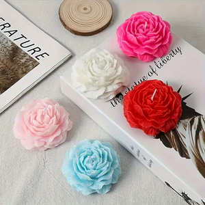 Three-dimensional Peony Flower <strong>Resin</strong> Handmade <strong>Sculpted</strong> Scented Candle Mold Home Creative Decorative Item Cake Decoration Model - Product Image 2
