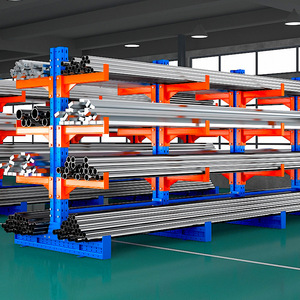 Steel Cantilever <b>Racking</b> <b>System</b> Adjustable Arm Vertical Pipe <b>Storage</b> Rack Industrial Shelving Corrosion Resistant Single Sided - Product Image 4