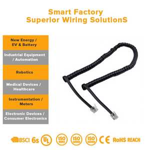 Harnais de câblage électronique professionnel RJ12 6P6C à spirale inversée, conducteurs en cuivre, isolation <span class=keywords><strong>PVC</strong></span>/PBT, indice de protection IP20, pour intérieur - Product Image 3