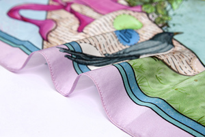 Khăn quàng đầu lụa satin in kỹ thuật số, họa tiết tùy chỉnh, logo riêng, viền khăn, khăn bandana, khăn quấn tóc sang trọng dành cho nữ - Product Image 2