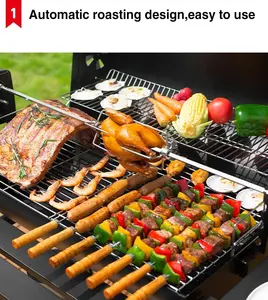 Mới đến nóng bán hàng nhiệm vụ nặng nề Hog Máy nướng BBQ nhổ rang xay Rotisserie nướng rang BBQ grills