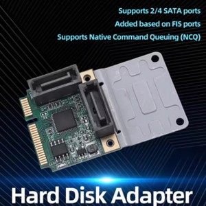 Nueva Tarjeta de Expansión Mini PCI-<span class=keywords><strong>E</strong></span> a SATA3.0, Tarjeta de Puerto Serial SATA, Tarjeta de Expansión de Disco Duro Mini PCI-<span class=keywords><strong>E</strong></span> de 2 y 4 Puertos - Product Image 4