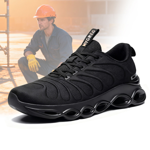 <span class=keywords><strong>Scarpe</strong></span> Antinfortunistiche con Punta in Acciaio, Tomaia in Tessuto Traspirante, Resistenti all'Olio e Impermeabili, Suola Antiperforazione per Cantieri Edili - Product Image 1