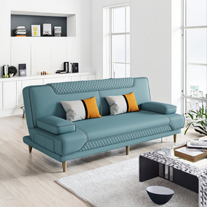 Sofá Cama Plegable Cuadrado de Piel Sintética de Doble Uso, Tres Plazas, Estilo Moderno y Sencillo para Apartamentos Pequeños, Resistente a Arañazos de Gatos - Product Image 4