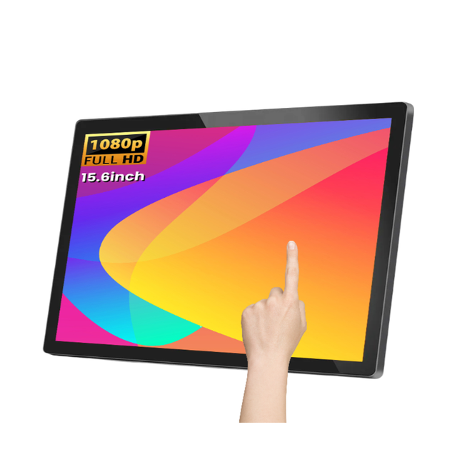 2025 Hot Sale HDM1 USB VGA 15.6'' TFT LED Backlight Metal Shell Portable PC Monitor Capacitive Touchscreen Speaker DVI for