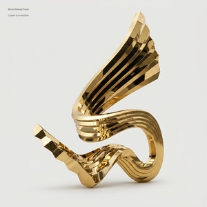 Scultura Astratta di <span class=keywords><strong>Ali</strong></span> d'<span class=keywords><strong>Angelo</strong></span> in Acciaio Inossidabile Lucidato a Specchio per Decorazione Moderna <span class=keywords><strong>da</strong></span> Giardino Esterno, Statua d'Arte in Metallo, Dimensioni Personalizzabili - Product Image 1