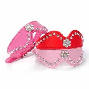 Bling Strass di Cristallo della Pelle Scamosciata di Cuoio Dell'animale Domestico Collare di Cane Fornito Cucciolo Collari Collari Per Cani con 5 Colori - Product Image 5