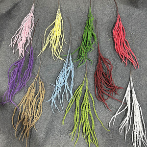 <b>Artificial</b> <b>Flower</b> With Hanging Seed Beads 18 Head High Simulation Silk Wedding Outdoor Decorations - Product Image 2