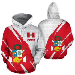 3D Impresso <span class=keywords><strong>Peru</strong></span> Bandeira Padrão Hoodie para Homens Emblema Nacional Pullovers Camisola Mens Manga Longa Esportes Tricô Hoody Roupas
