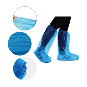 คุณภาพดี น้ําหนักเบากันฝุ่น กันน้ํา โปร่งใส ฝาครอบรองเท้าแบบกําหนดเอง ฝาครอบรองเท้า pe แบบใช้แล้วทิ้ง - Product Image 1