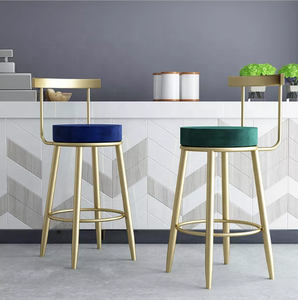 Cao Hiện Đại Giá Rẻ Phân Ghế Bar Đồ Nội Thất Cho Bàn Bar Ghế Nhà Cao Bắc Âu Kim Loại Luxury Gold Velvet Kitchen - Product Image 3
