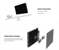 Écran publicitaire mural LED SMD stable P1.87 P1.56 P1.25 Max 350W, fonctionnement 24h/24, pour hôtel, club, KTV