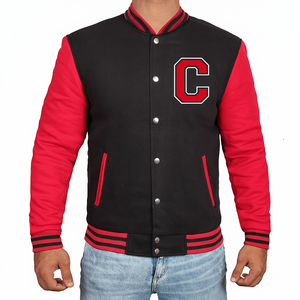 Nouvel arrivage de vestes universitaires élégantes pour garçons Tissu en laine d'hiver avec manches en cuir Style Letterman Service OEM disponible - Product Image 1