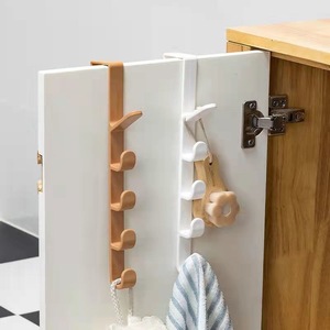 Single-Tier Plastic <b>Door</b> <b>Hook</b> Punch-Free Clothes Hanger for Dormitory or Rental Room Storage - Product Image 3