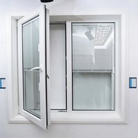 Fenêtre à triple vitrage à haute isolation pour maison passive, bâtiment écologique, fenêtres à battants en aluminium