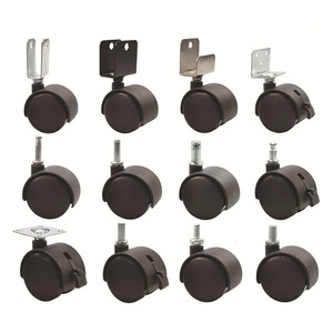 Furniture Caster 1.5 Inch With Brake Swivel Chair Wheel For Desk Chair Shelf Rack - Product Image 2