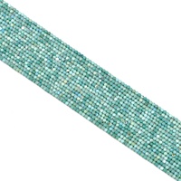 Perles de pierre naturelle de turquoise du Hubei facettées, 2/3/4 mm, faites à la main, perles lâches avec trou de 1 mm, personnalisables, haute qualité, pour la fabrication de bijoux.
