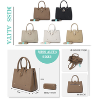 Sac fourre-tout tissé de luxe kaki foncé pour femmes, sac à main à bandoulière avec garniture en cuir, logo personnalisé MISS ALITA