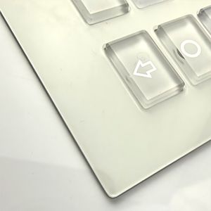 Customizable Acrylic Panel Button Control <b>Curtain</b> Box Screen Printing CNC Cut Label <b>Plastic</b> Manufacturer QD-210 Varnishing - Product Image 5