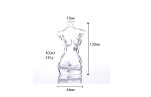 Flacone <span class=keywords><strong>di</strong></span> Profumo da <span class=keywords><strong>Donna</strong></span> dal Design Unico da 100ml, Bottiglia Vuota in Vetro - Product Image 6