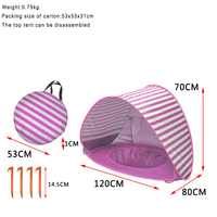 Tente de plage d'été imperméable à une couche pour enfants Playhouse piscine à balles hommes femmes bébés Protection solaire extérieure amusante petite maison