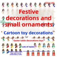 Grenzüberschreitende 26 Jahre Bestseller Oster-Tischdekoration Mini-Ornamente Festliche Dekorationen Osterei PVC Cartoon-Spielzeugfiguren China