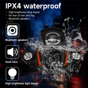 Xe Điện Loa Đèn Pha Và Đèn Hậu Kết Hợp Phía Trước Kính Chắn Gió Đường Xe Đạp Điện Ánh Sáng - Product Image 3