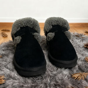 Bottes de neige à semelle épaisse européennes et américaines pour femmes transfrontalières <span class=keywords><strong>hiver</strong></span> chaussures en coton doublées de polaire à boucle en métal de grande taille - Product Image 5
