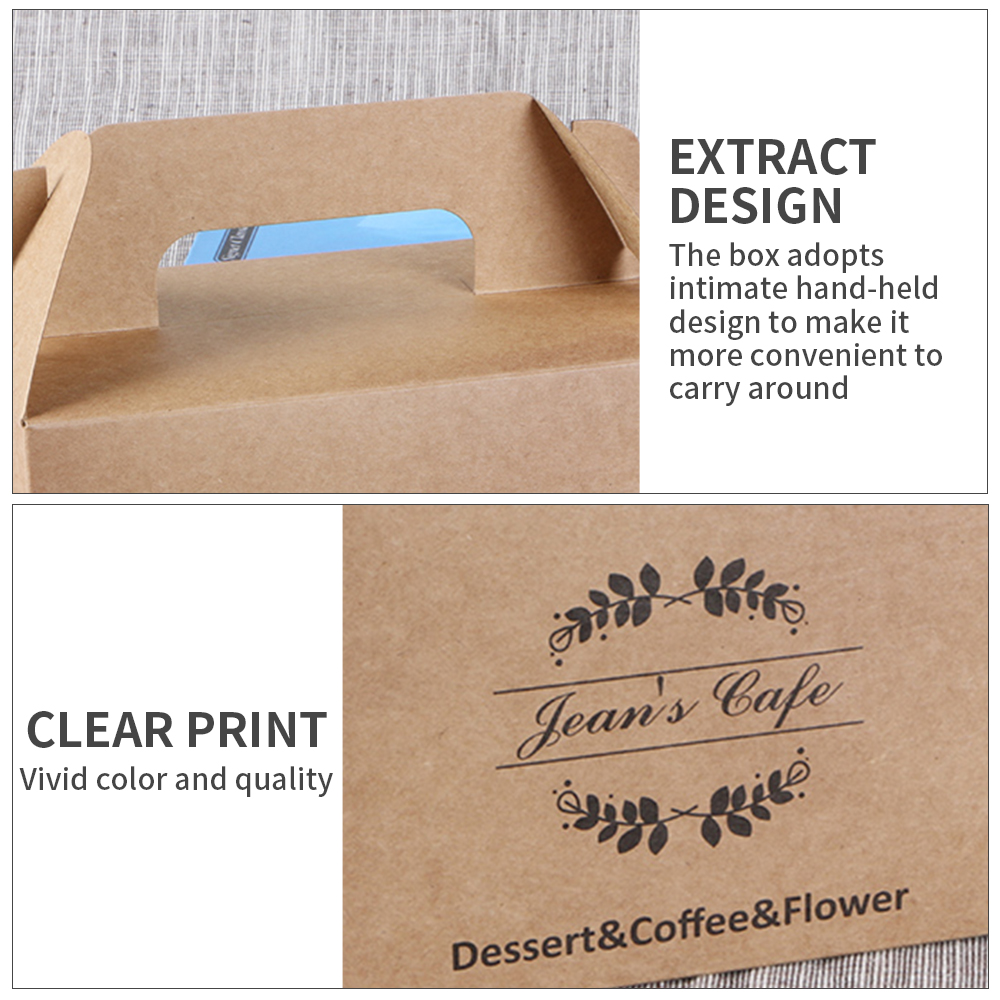 Customized Wholesale Take Away disposable  Paper Food Gable Boxes Paper Container with Logo