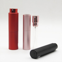 Mini atomiseur de parfum rechargeable portable 5 ml 10 ml 15 ml flacon pulvérisateur de parfum en aluminium rond coloré