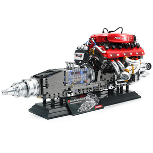 IN STOCK GULY 60555 MOC Technical Electric V12 Engine <b>Building</b> Blocks Bricks Assembling <b>Model</b> Toys for Boys Christmas Gift Set - Product Image 1