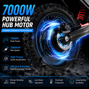 Moto tout-terrain haute performance 7000W, vitesse 80 km/h, couple 250 Nm, pour adultes, puissance 7000W, moto haute performance - Product Image 4