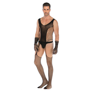 Bas de corps jacquard pour <span class=keywords><strong>homme</strong></span> <span class=keywords><strong>sexy</strong></span> Bas résille pour <span class=keywords><strong>homme</strong></span> <span class=keywords><strong>sexy</strong></span> Lingerie avec ensemble de gants en dentelle - Product Image 2