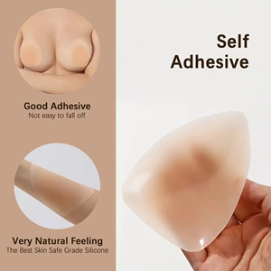 Soutien-gorge adhésif triangulaire invisible, respirant et lavable, avec couvre-tétons en silicone pour bikini – Vente en gros - Product Image 3