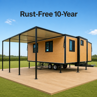 Maison conteneur pliable et extensible facilement, 20 pieds, 40 pieds, en acier léger, préfabriquée, 3 chambres, maison modulaire préfabriquée pour école