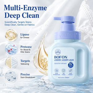 <span class=keywords><strong>Lessive</strong></span> liquide pour lingerie OEM ODM 500ml – Détergent antibactérien pour sous-vêtements, éliminateur de taches de sang, formule de nettoyage en profondeur pour les mains, soin professionnel - Product Image 4