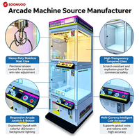 COLOR MAGIC CUBE 2 Machine à griffes à monnayeur pour deux joueurs, à compétences, avec éclairage LED, très rentable, pour peluches d'arcade