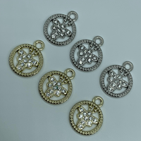 Breloque en alliage en forme de ruche ronde, éco-responsable, avec strass, pour la décoration de vêtements et sacs, vente en gros