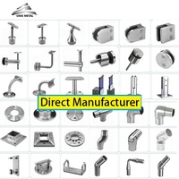 Support mural en acier inoxydable pour balustrade, garde-corps, poteau de balustrade, accessoires pour garde-corps en verre et en acier - Installation en DIY