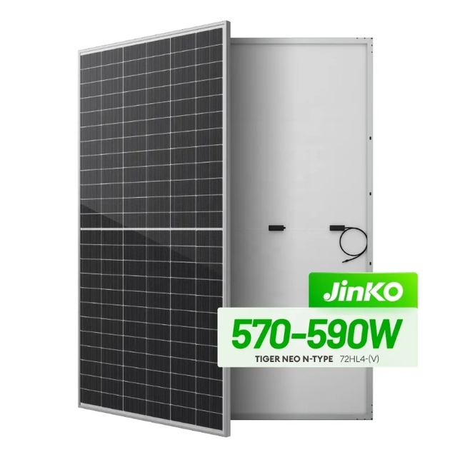 Jinko Bifacial Double Glass High Efficiency Pv Module 580W 590W Bifacial N Type Solar Panels With Competitive Price