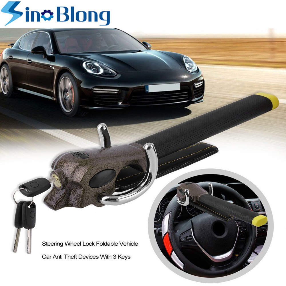 Fingerprint Car Steering Wheel Lock - SINOBLONG Automotive Security - ajfpt.com