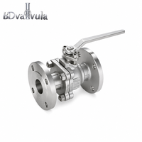 Vanne à boisseau sphérique à bride en acier inoxydable CF8M DN15-DN250 PN10-PN16, vanne d'eau manuelle